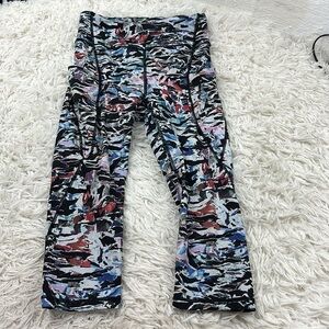 Lululemon Break Free Crop (Nulux 17") Culture Clash Starlight Black